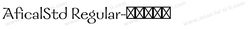AficalStd Regular字体转换